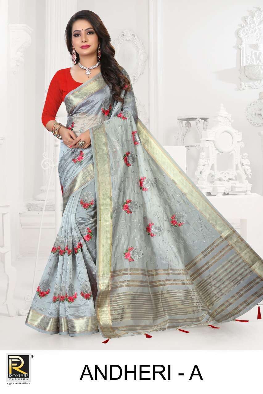 ranjna saree Andheri organza silk exclusive saree collection