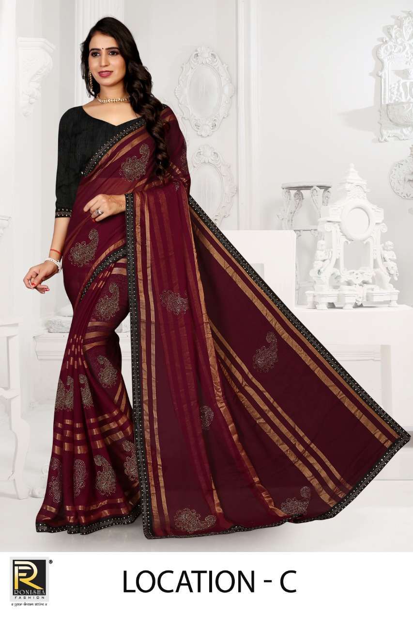 ranjna saree Location chiffon beautiful saree collection