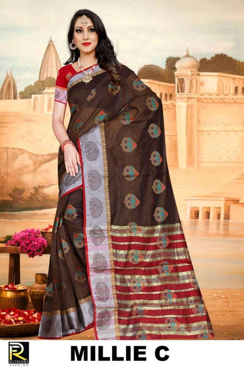 ranjna saree Millie cotton silk casual wear collection