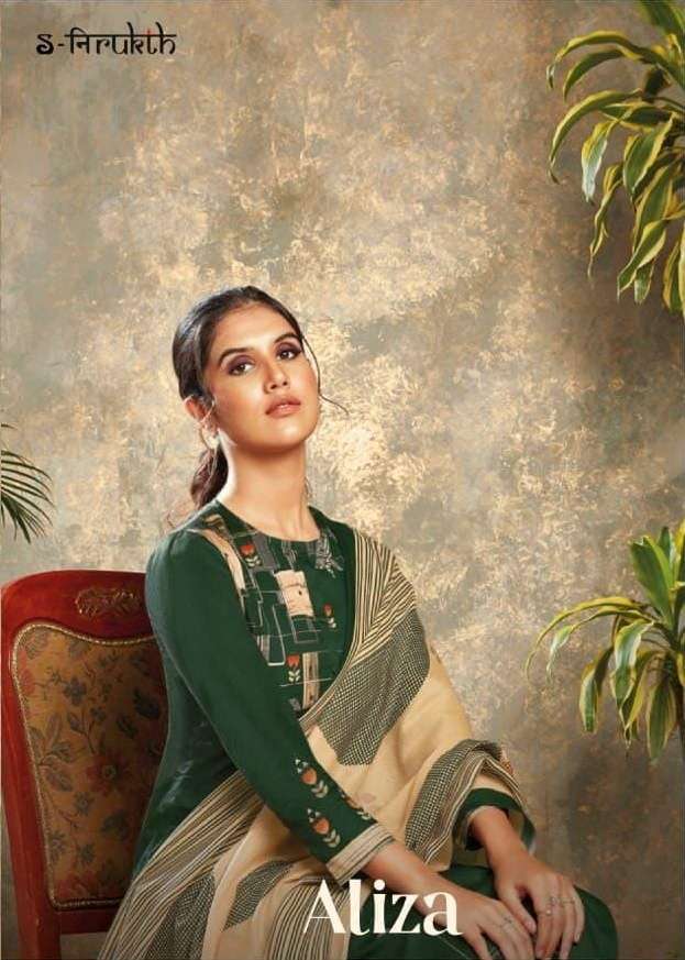 s nirukht sahiba cotton satin print with mirror work suit