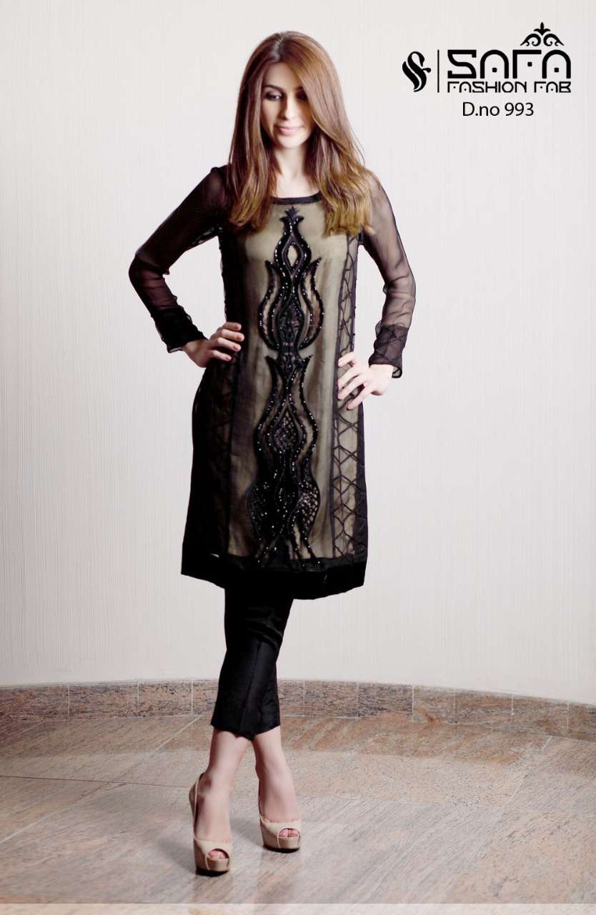 SAFA FASHION FAB 993 DESIGNER FAUX GEORGETTE TUNIC 