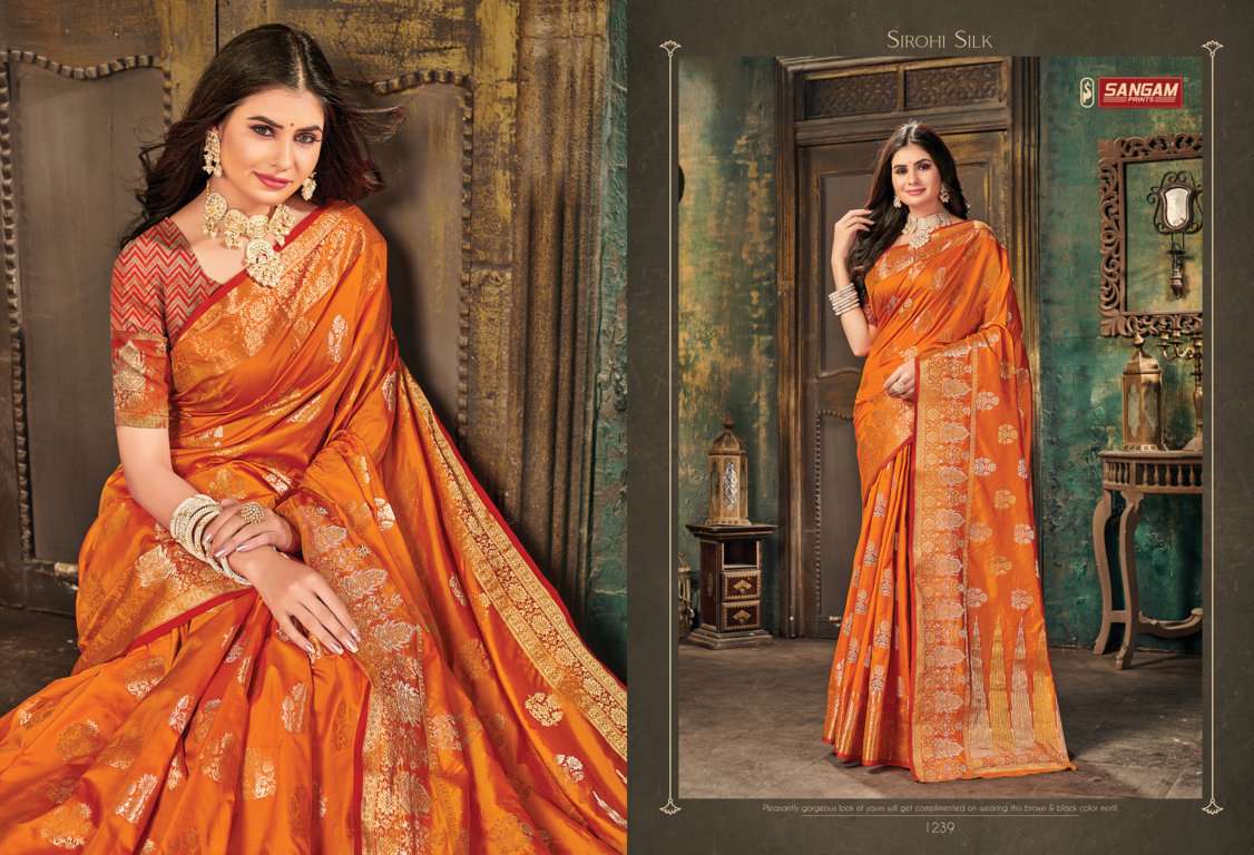 SANGAM SIROHI SILK DESIGNER SILK SAREE