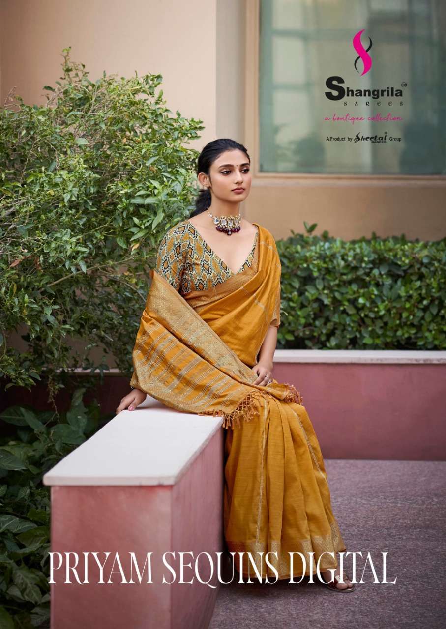 shangrila priyam sequins digital series 70351-70358 Soft Fabric saree