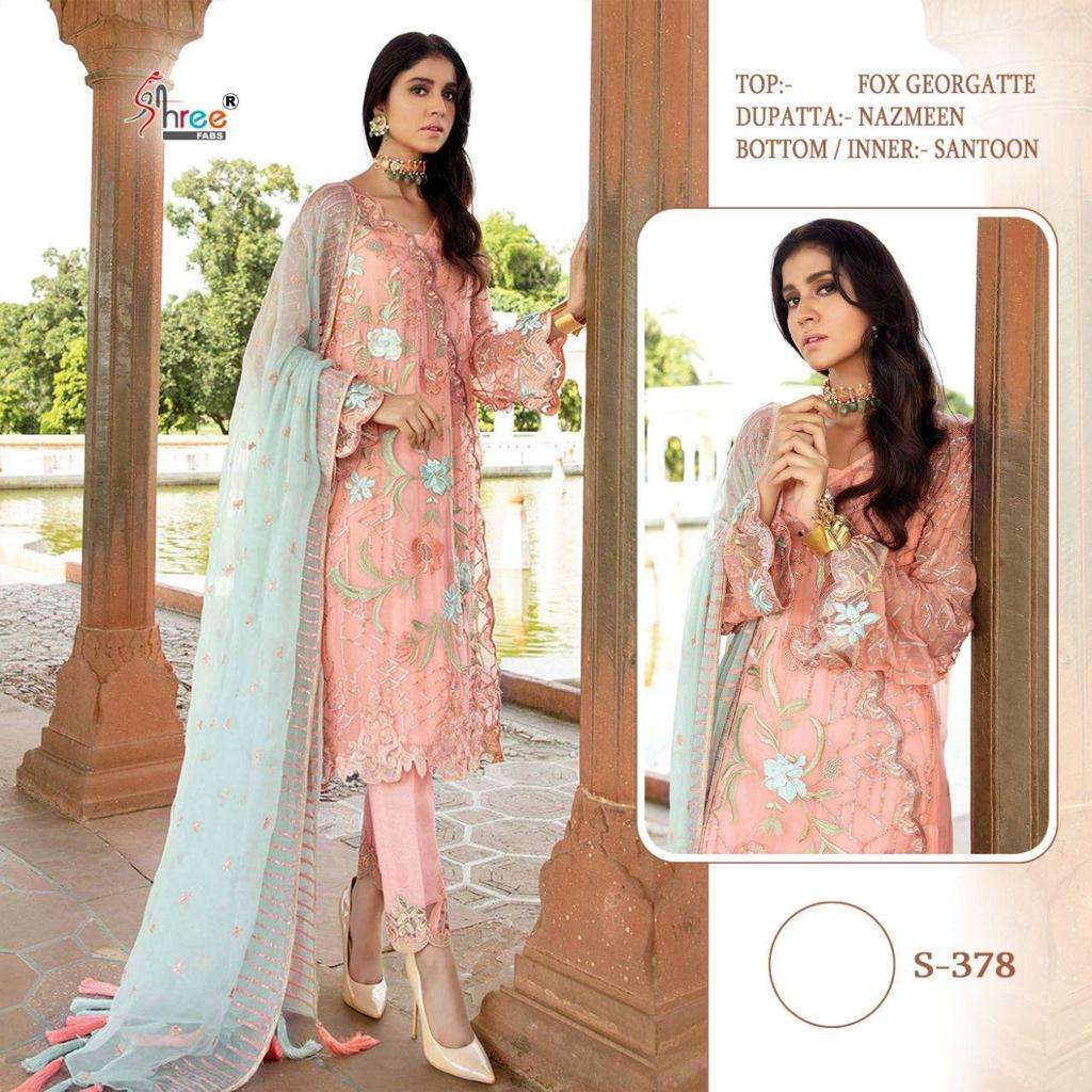 SHREE FAB S-378 DESIGNER GEORGETTE SUIT 