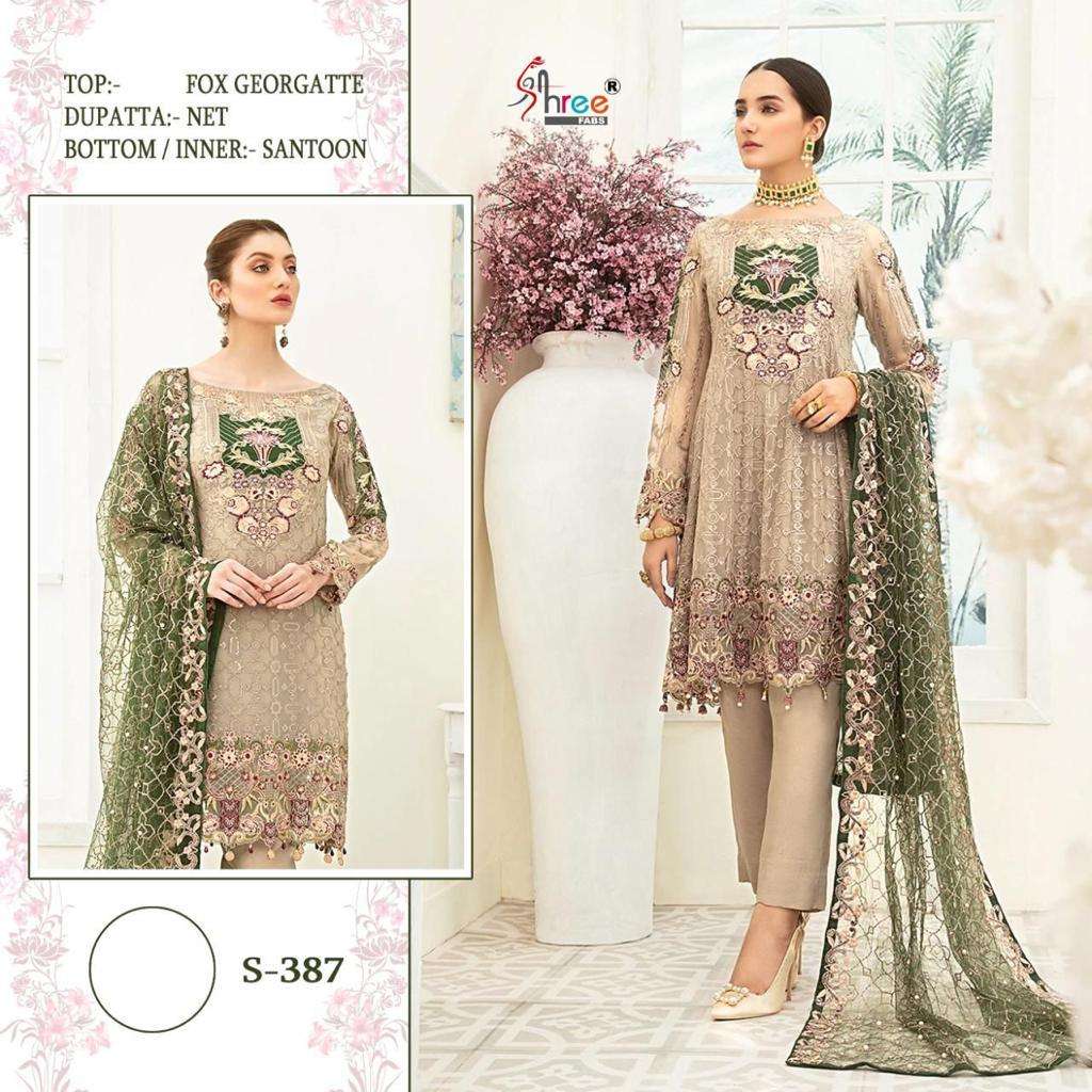 SHREE FAB S-387 DESIGNER GEORGETTE SUIT 