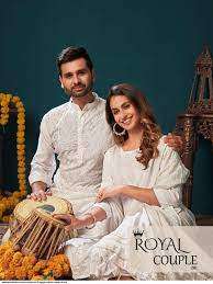 sukanya fashion royal couple vol 8 Fancy Magic Cotton Slub couple suit