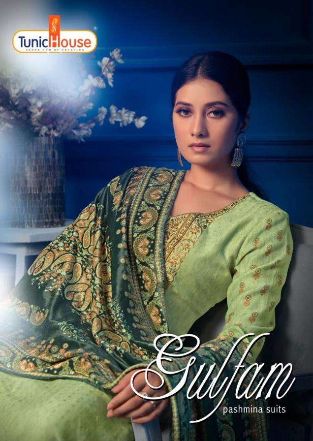 tunic house gulfam series 85001-85006 pure pashmina suit 