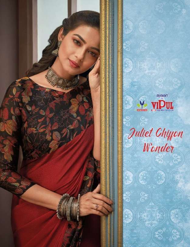 Vipul Juliet Chiffon Wonder series 47304-47315 fancy printed saree