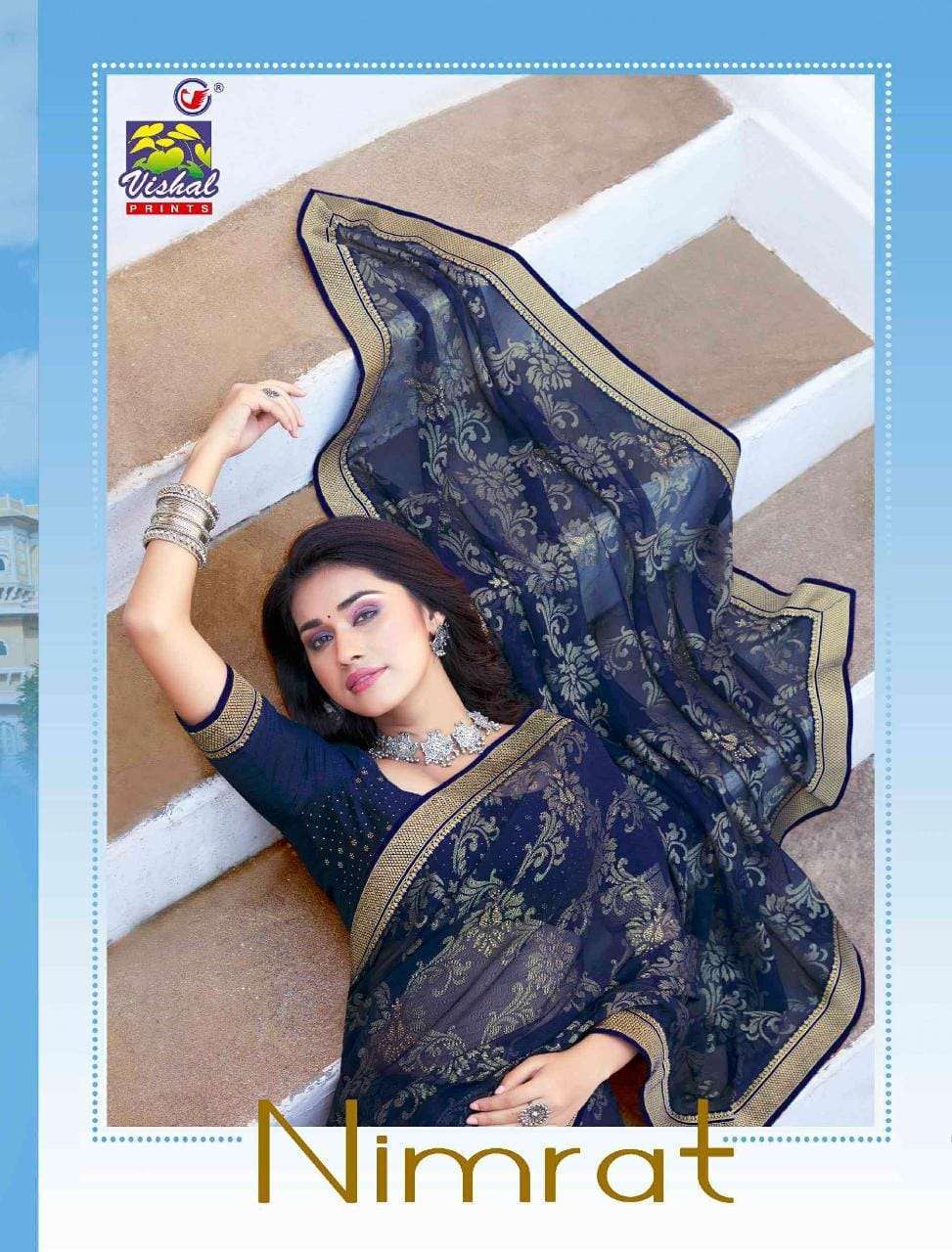 vishal fashion nimrat series 4581-4592 printed saree