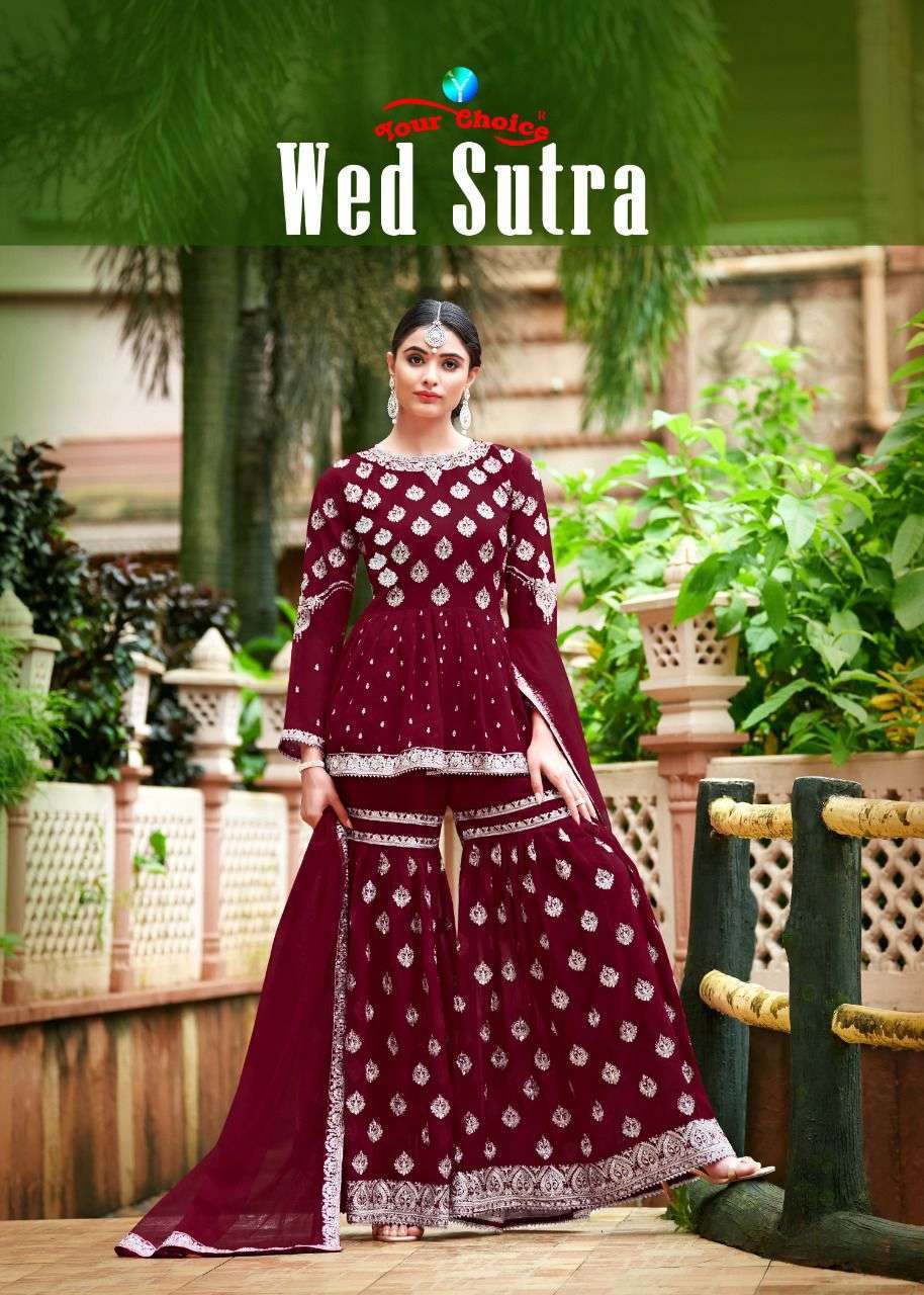 your choice wed sutra series 4028-4032 Blooming georgette suit