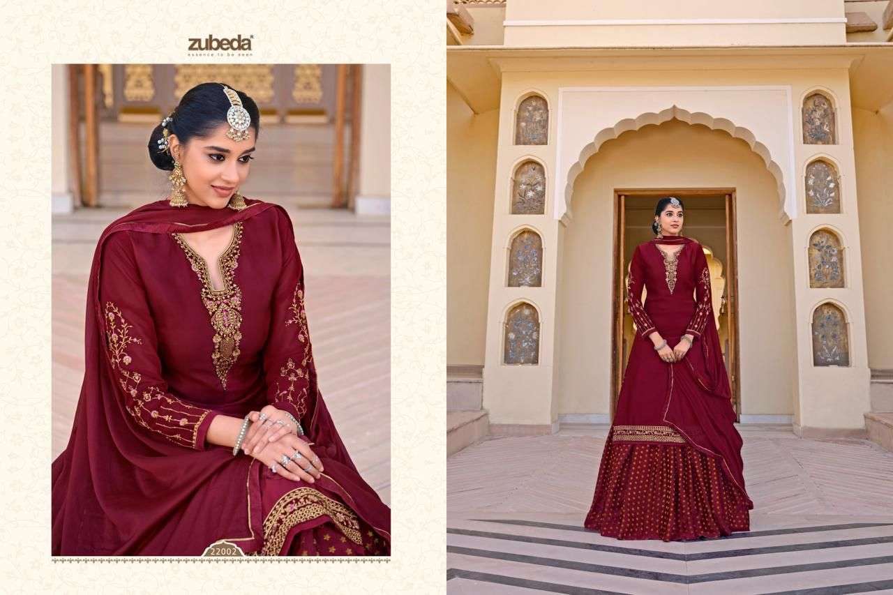 ZUBEDA MISTHI VOL-4 DESIGNER SATIN GEORGETTE SUIT 