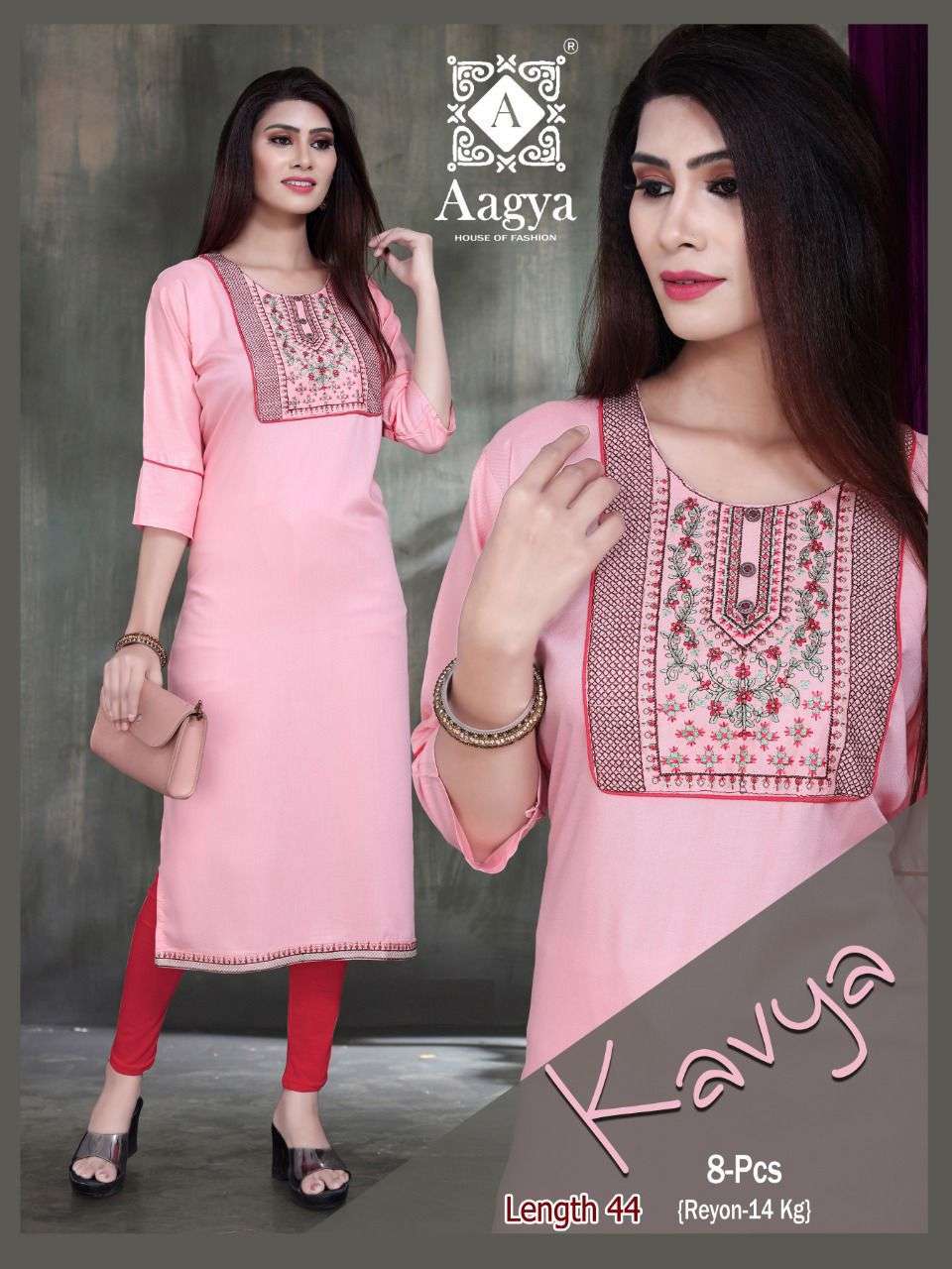 aagya kavya series 001-008 14 kg rayon kurti 