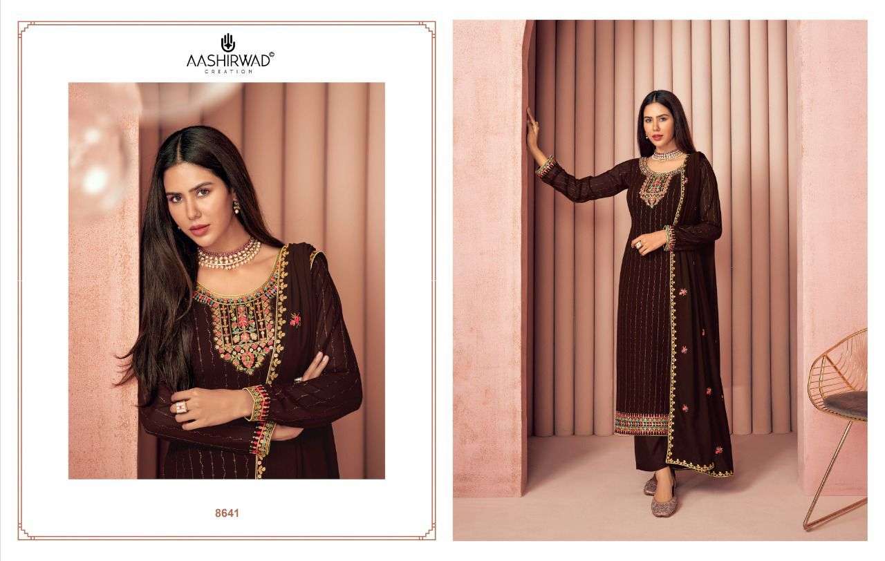 AASHIRWAD CREATION AAKRITI X SONAM BAJWA DESIGNER REAL GEORGETTE SUIT 