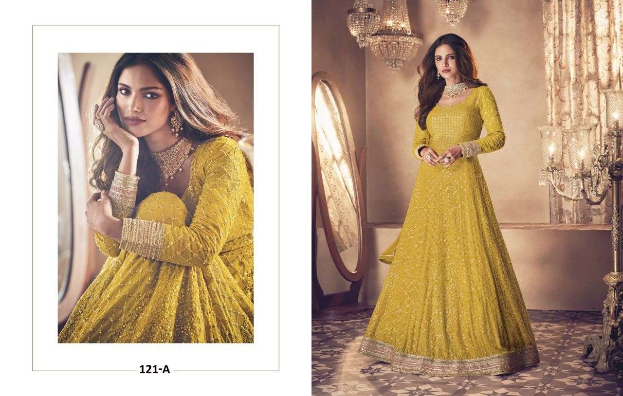 AASHIRWAD SAYURI NOOR DN-121 COLOR DESIGNER HEAVY BLOOMING GEORGETTE SUIT 