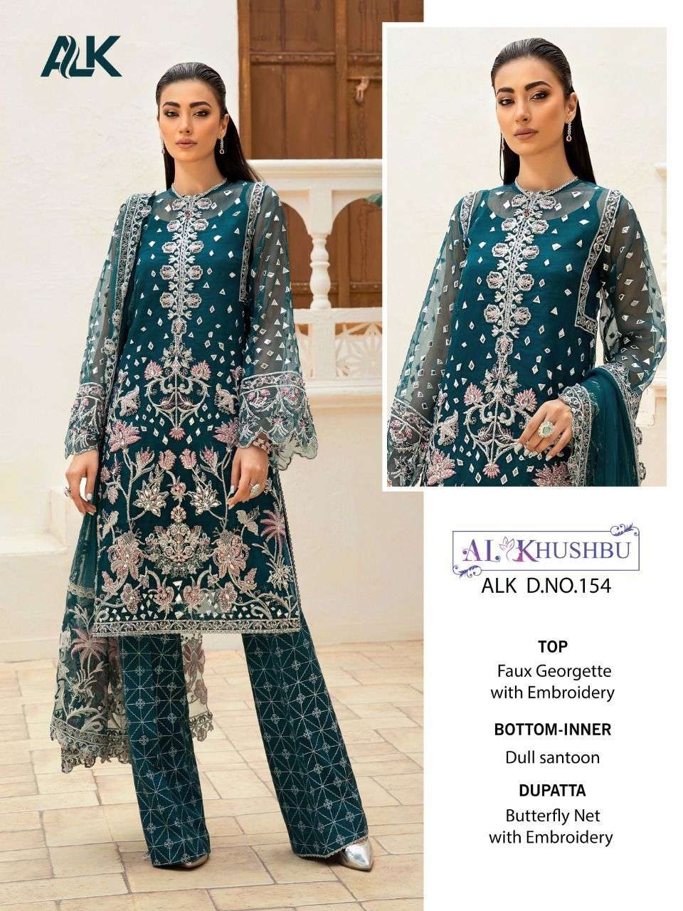 AL_KHUSHBU ALK-DNO_154 DESIGNER GEORGETTE SUIT 