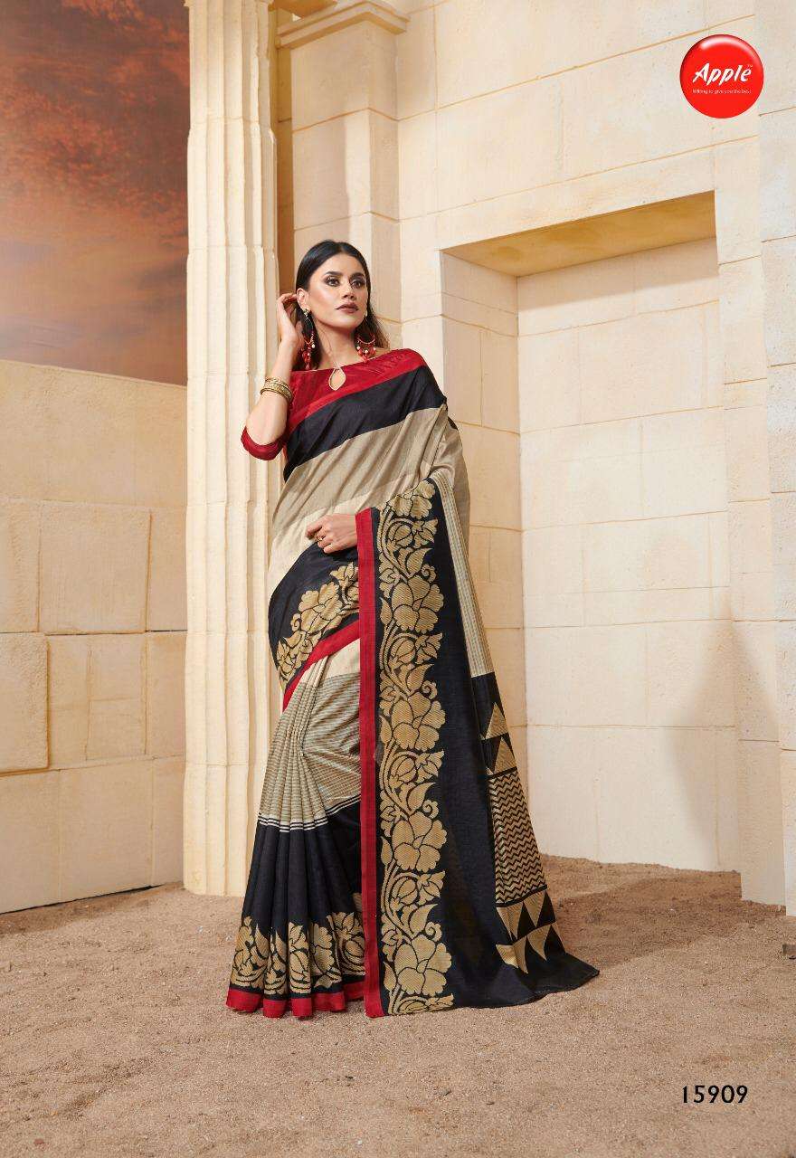 apple saree Womaniya Vol 15 series 15901-15912 bhagalpuri silk saree