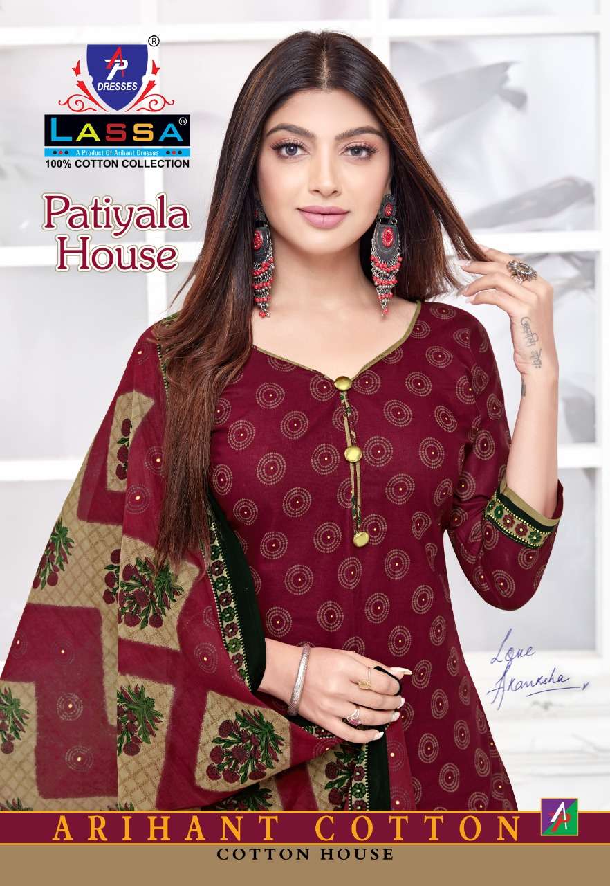 Arihant Lassa Patiyala House series 1001-1010 pure cotton suit 