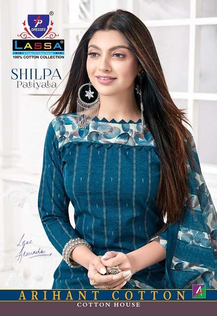 Arihant Lassa Shilpa Patiyala series 1001-1010 pure cotton suit 
