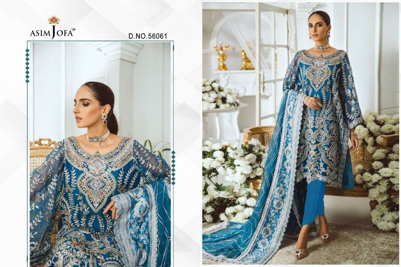 asim jofa series 56059-56062 heavy net embroidery suit 