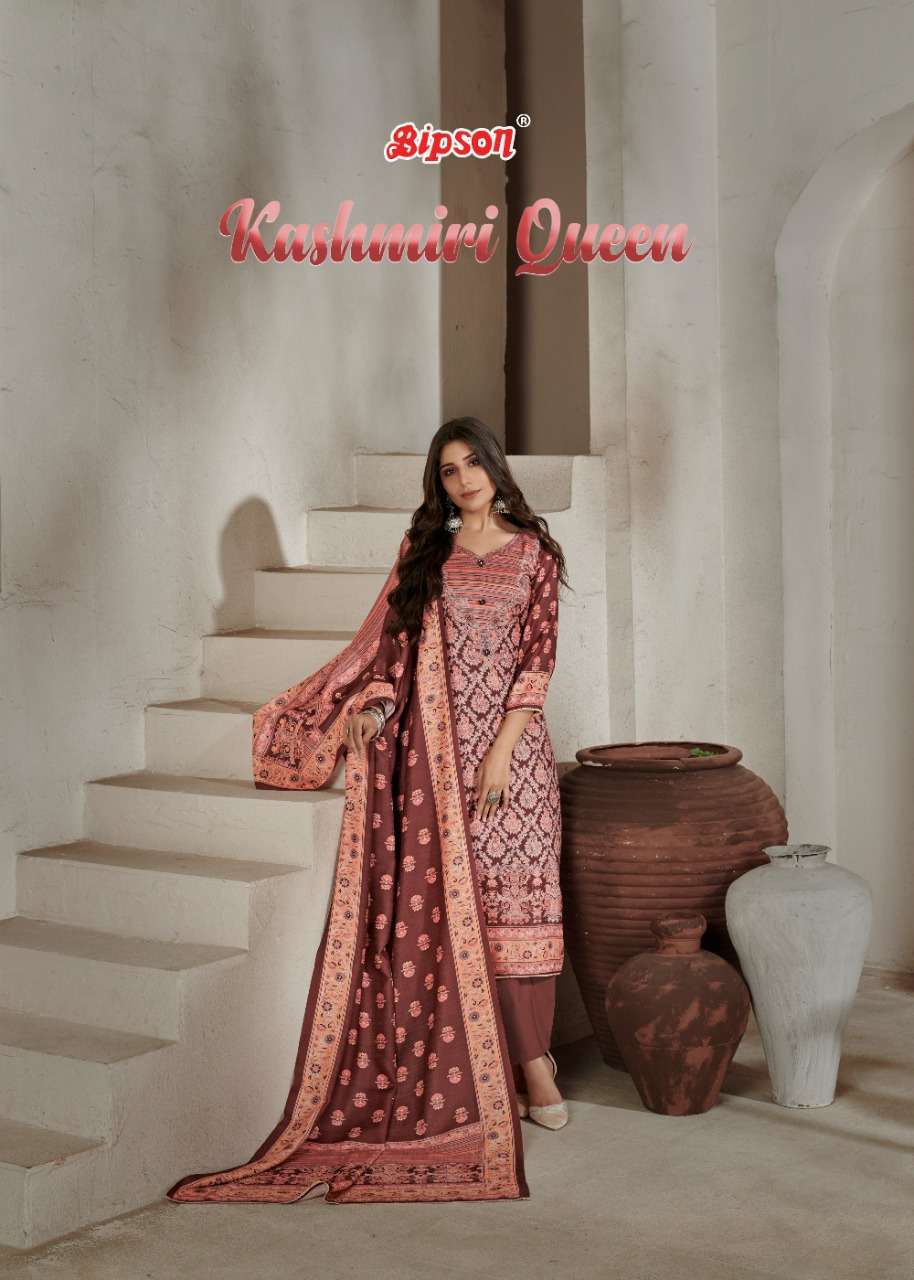 bipson kashmiri queen series 1701-1704 woolen pashmina suit