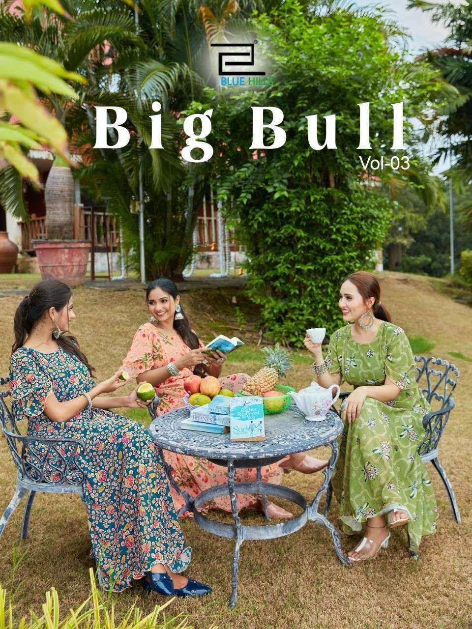 blue hills big bull vol 3 series 101-108 weightless chiffon kurti