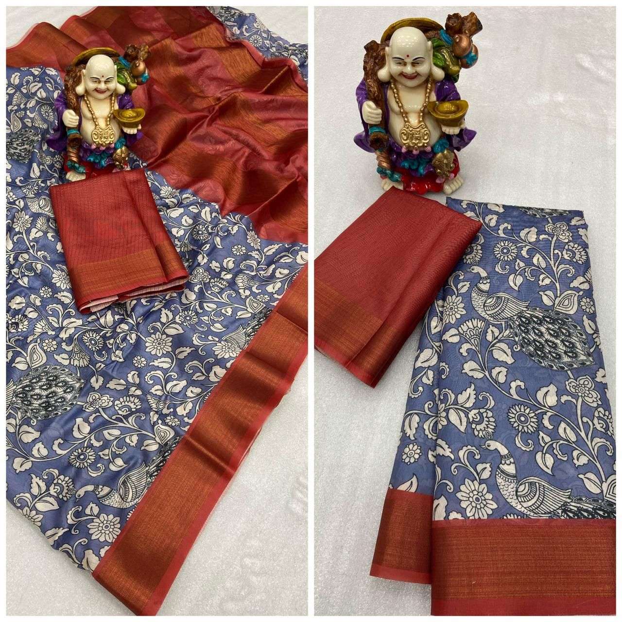 BT-52 KAVIYA-2 DESIGNER TUSSAR COTTON SAREE 