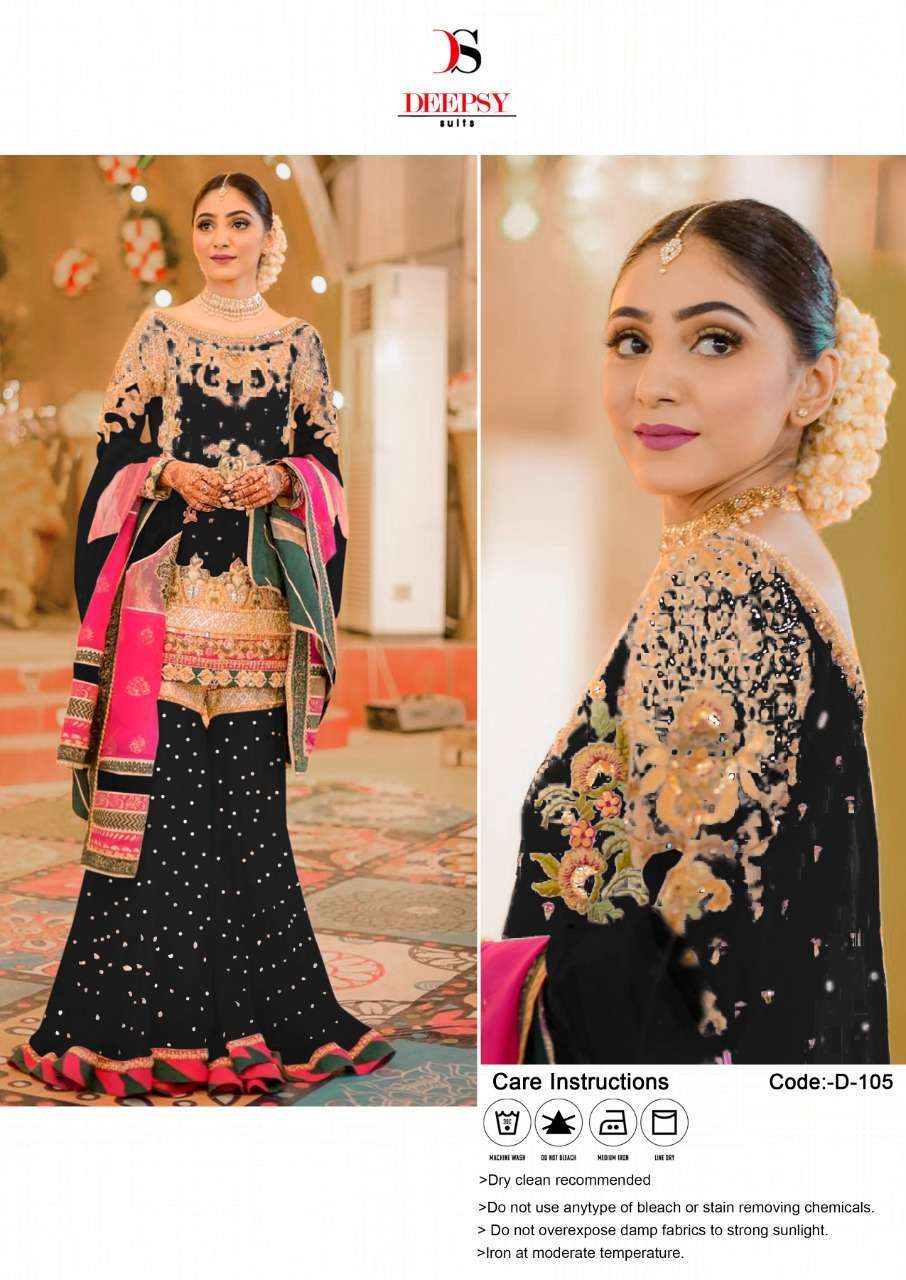 deepsy 105 color Silk satin with embroidery pakistani suit 