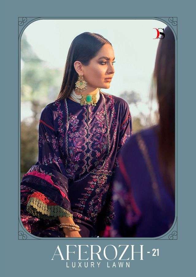 deepsy suits afrozeh-21 luxury lawn series 1271-1276 pure cotton suit