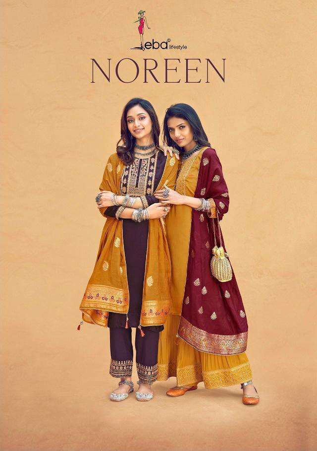 Eba Noreen series 1300-1303 pure vish silk with embroidery work suit