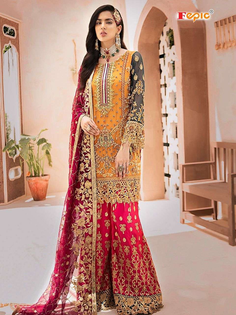 fepic rosemeen c 1082 georgette pakistani salwar kameez