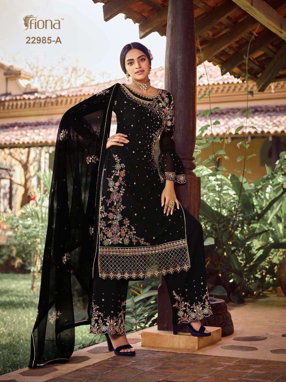 FIONA 22985 DESIGNER FAUX GEORGETTE SUIT