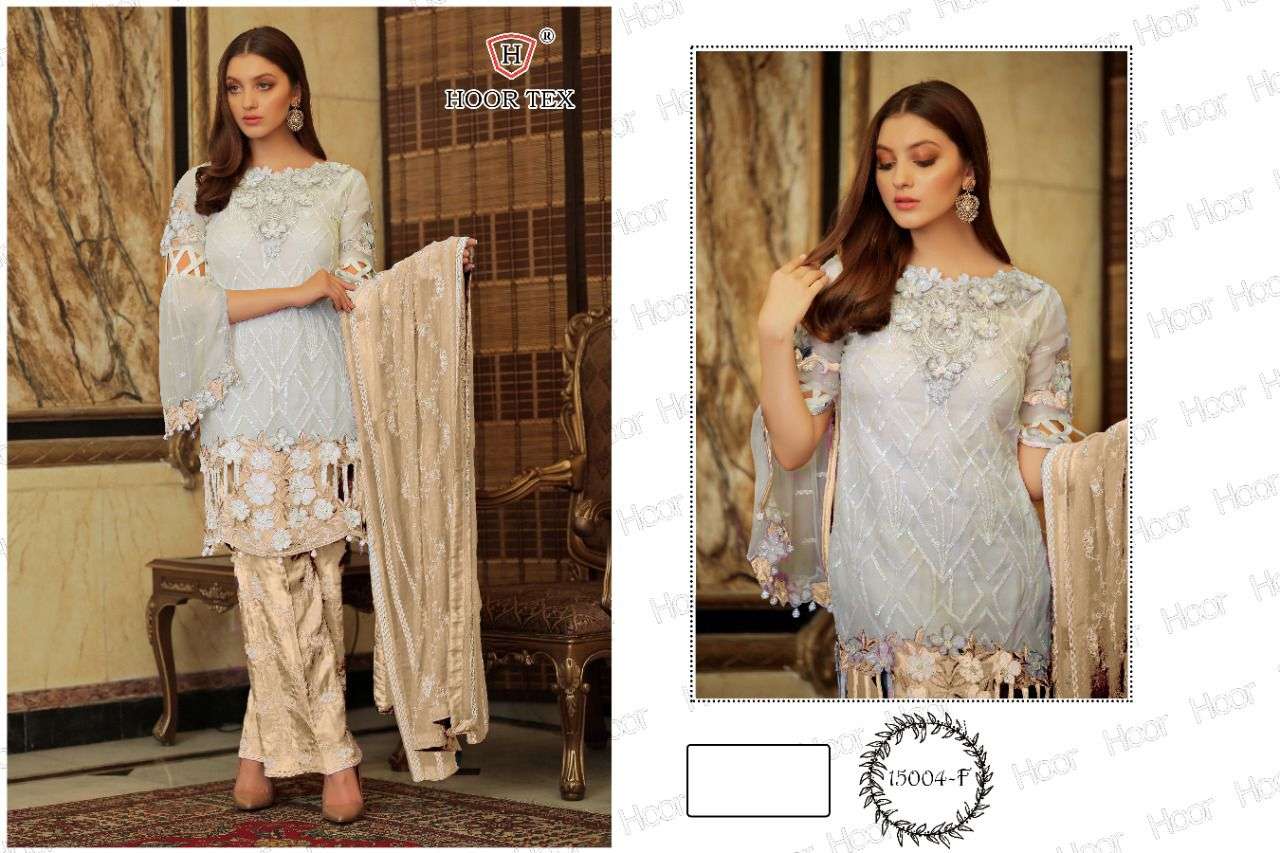 HOOR TEX 15004 DESIGNER FAUX GEORGETTE SUIT 