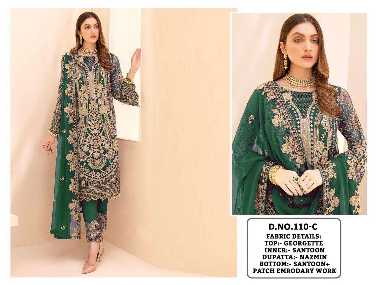 KF-110 DESIGNER FAUX GEORGETTE SUIT 