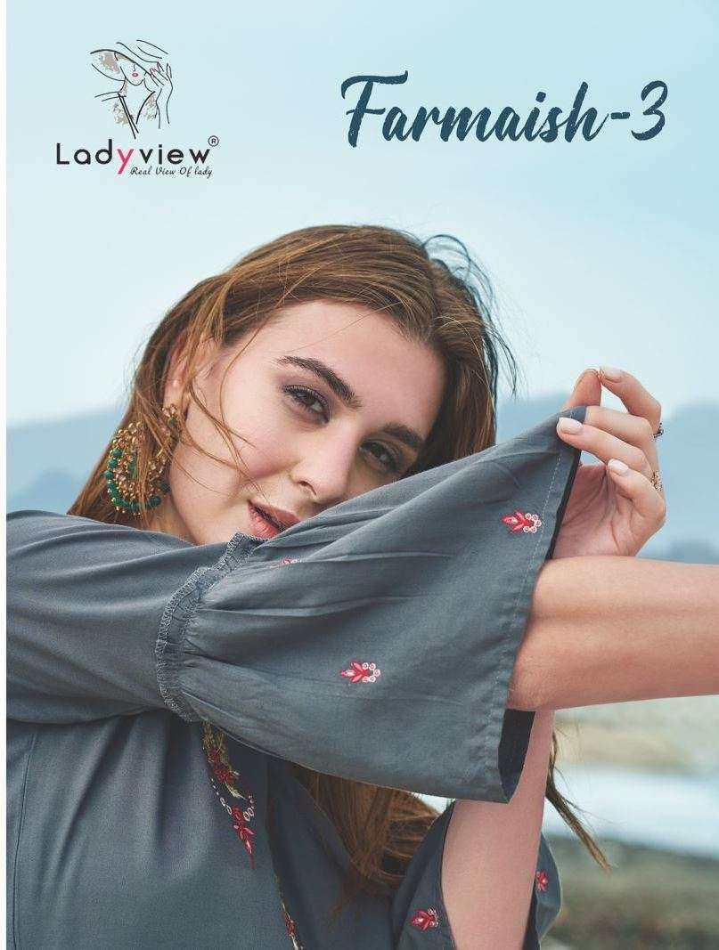 ladyview farmaish vol 3 series 3001-3008 heavy 14kg rayon kurti