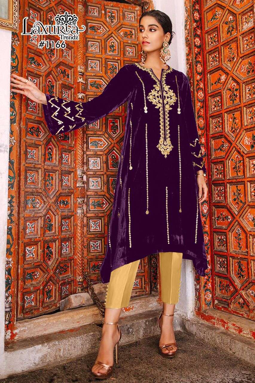 LAXURIA TRENDZ 1166 DESIGNER VELVET TUNIC 