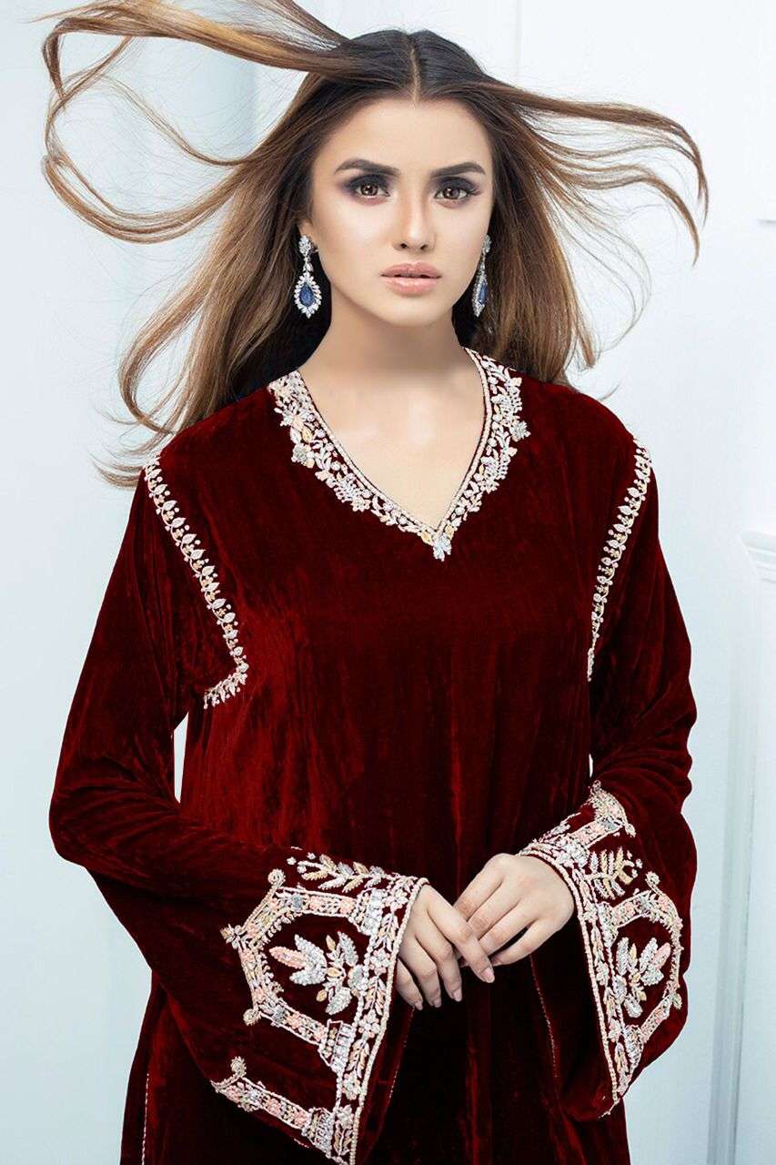 LAXURIA TRENDZ 1169 DESIGNER VELVET TUNIC 