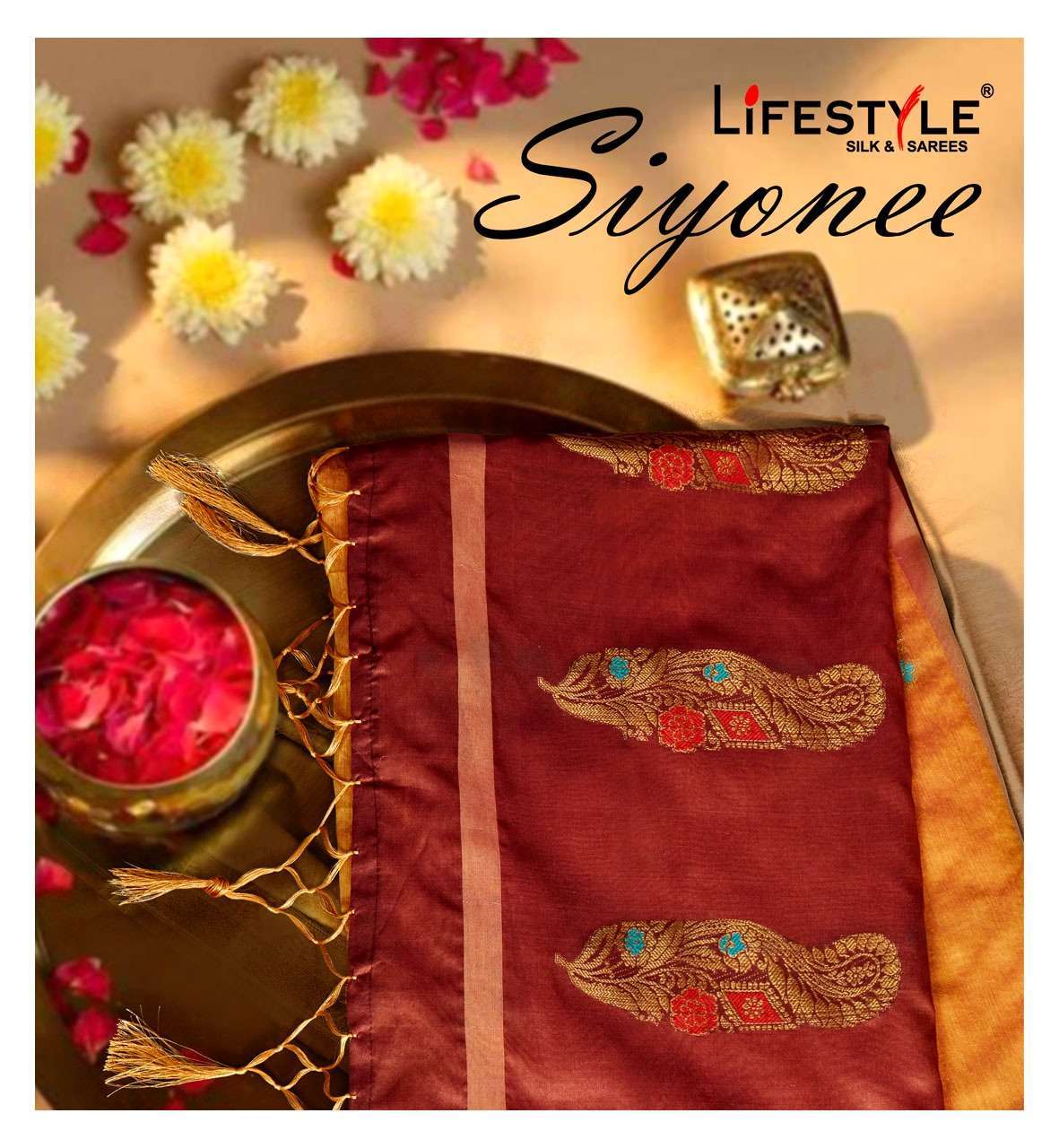 LIFESTYLE SIYONEE VOL 1 LINEN SILK FANCY SAREE WHOLESALER