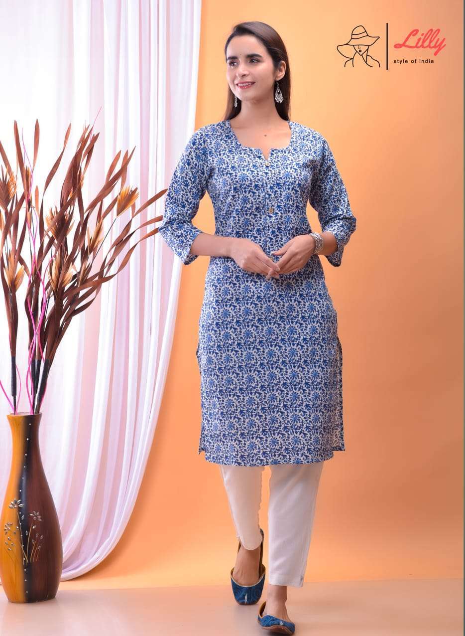 lilly nena 3 cotton fancy combo set of fancy kurti