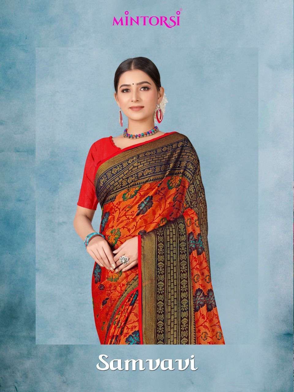 mintorsi samvavi series 25691-25696 chiffon brasso saree