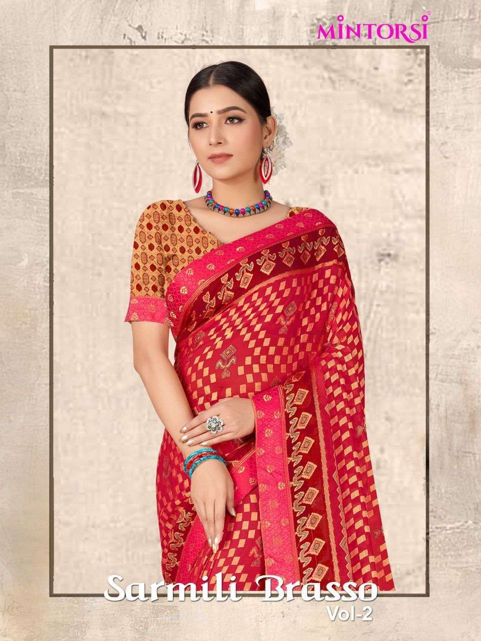 mintorsi sarmili brasso vol 2 series 25671-25682 jhilmil brasso saree