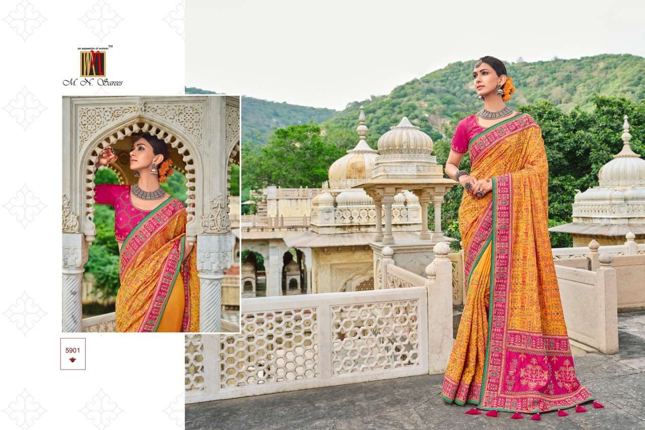 MN SAREE KACHI WORK-2 DESIGNER BANARASI SILK SAREE 