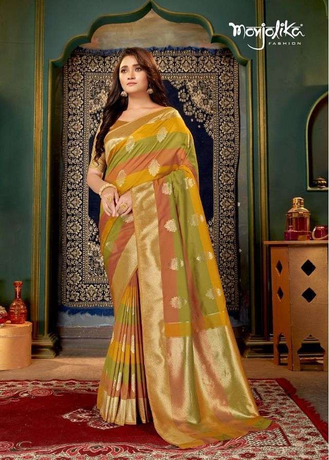 monjolika fashion manavi series 4401-4405 banarasi silk saree