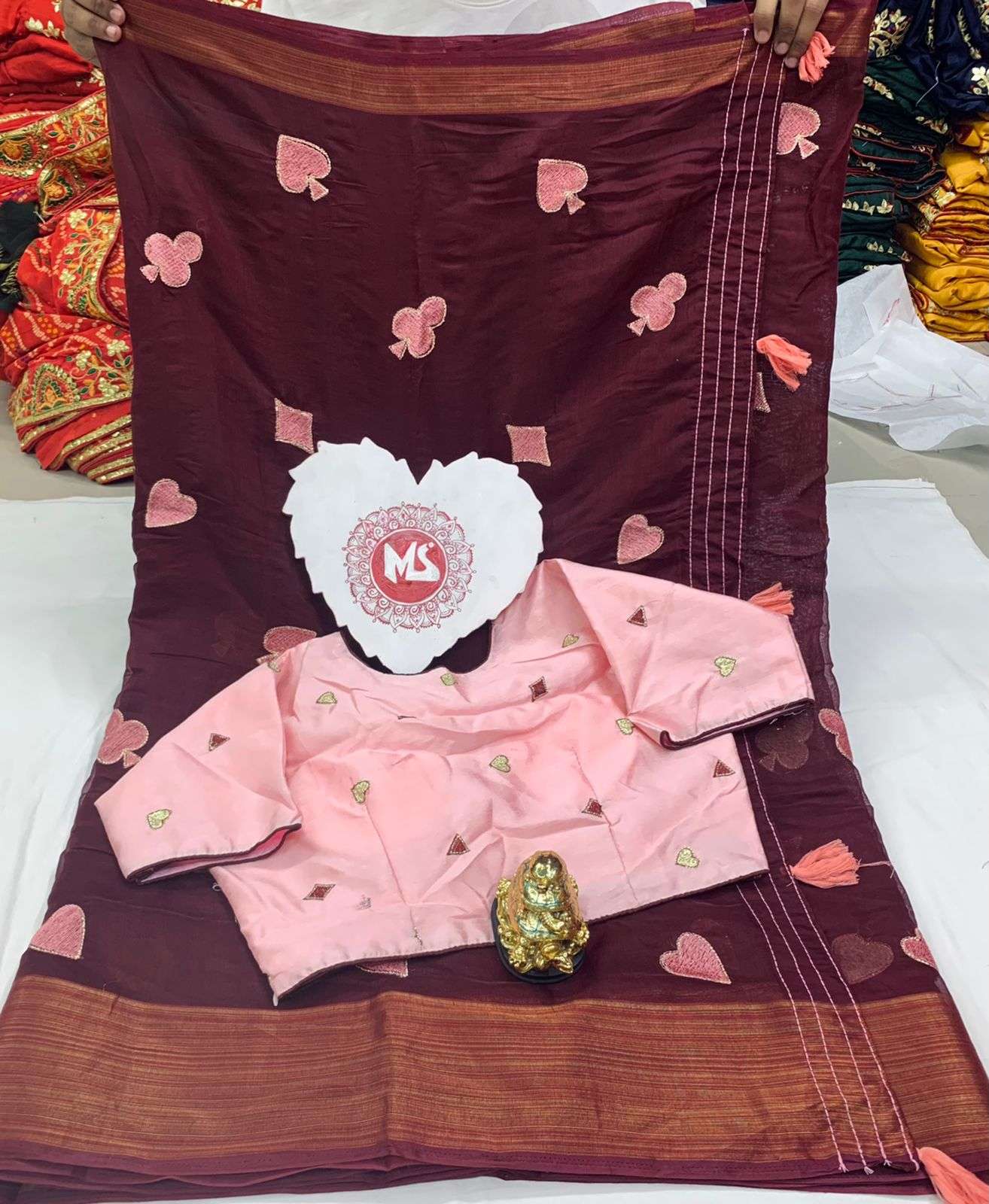 MS BRAND TRUMP CARD DESIGNER SOFT COTTON SAREE 