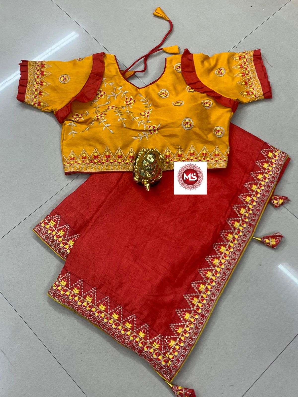 MS BRAND WEDDING WEAR DESIGNER DOLA SAREE 