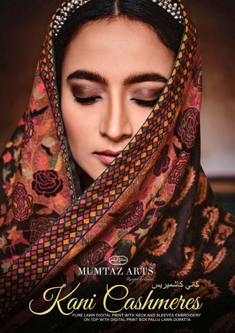 mumtaz arts kani cashmere series 4001-4008 pure lawn cotton suit 