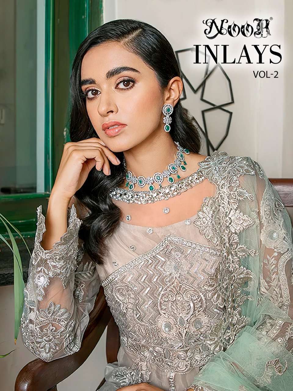 noor inlayas vol 2 series 2007-2009 georgette with heavy embroidery suit 