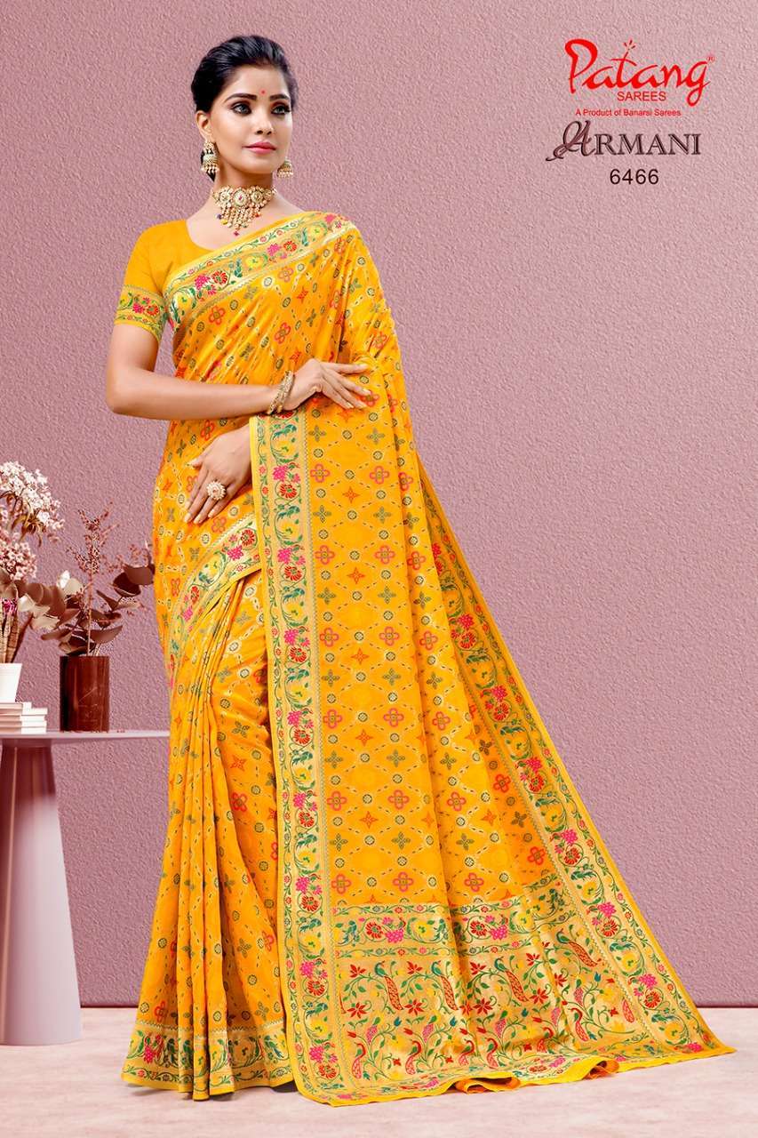 patang sarees armani 6465-6468 pure viscose saree