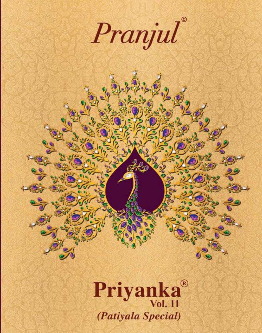pranjul priyanka vol 11 series 1144-1168 cotton readymade suit 