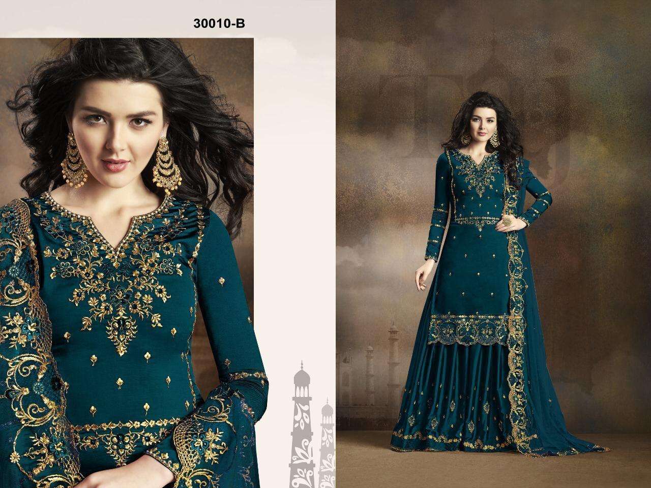 RAAZI 30010 DESIGNER HEAVY RANGOLI SILK SUIT 