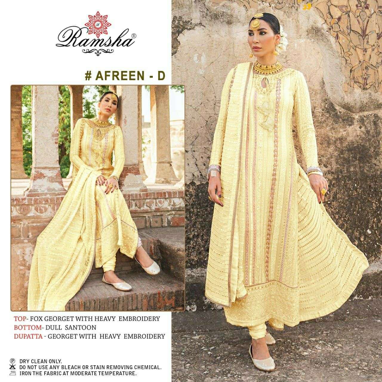 ramsha afreen nx georgette heavy embroidery suit